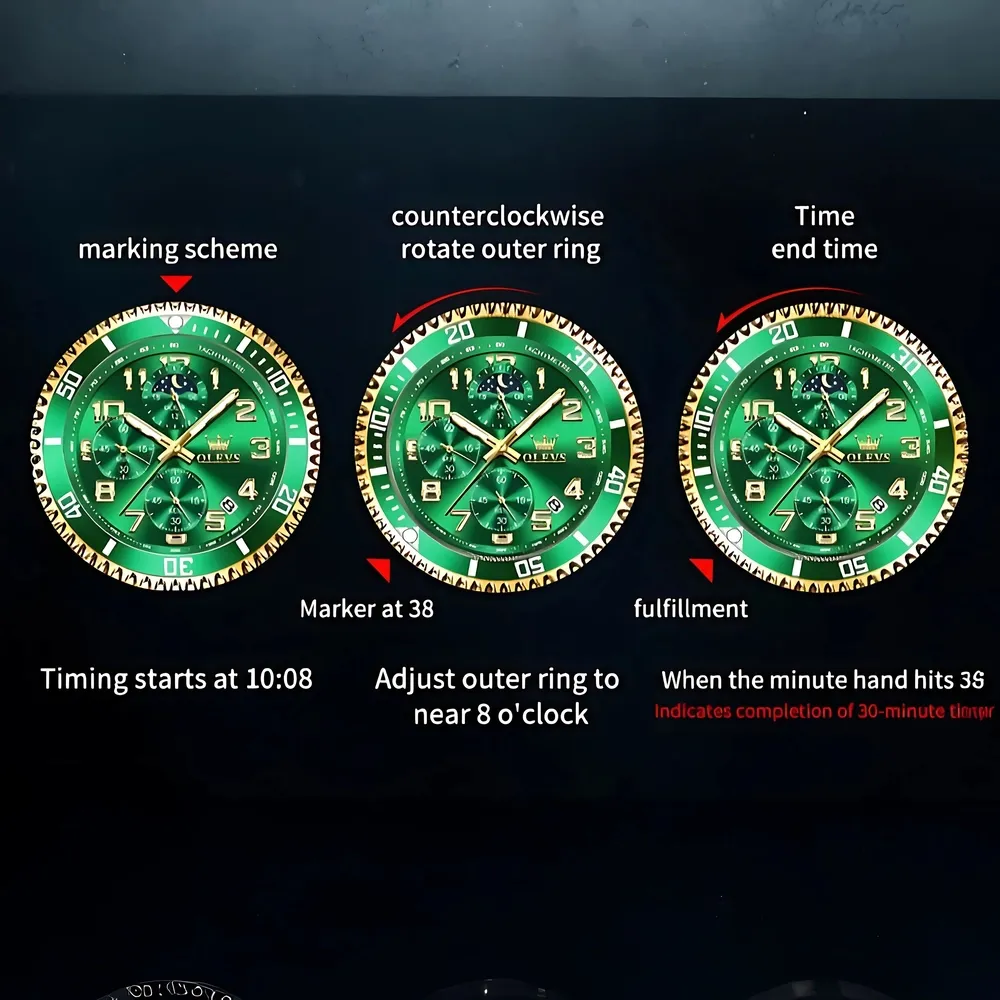 Olevs 2926 Men Chronograph - Image 2