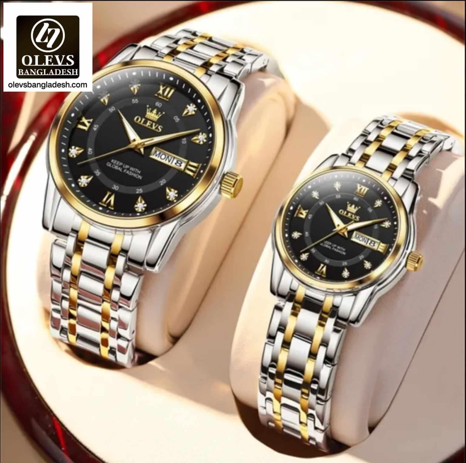 Original Olevs 5513 Model Luxury Couple Watch